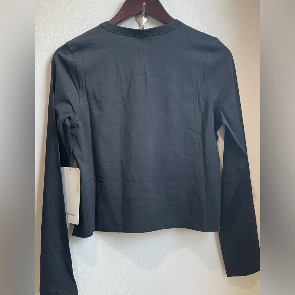 Lululemon Classic-Fit Cotton-Blend Long-Sleeve Shirt Black - Picture 2 of 6